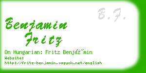 benjamin fritz business card